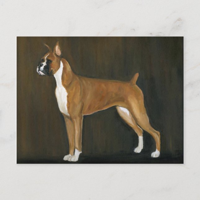 Carte postale Boxer Dog Art (Devant)