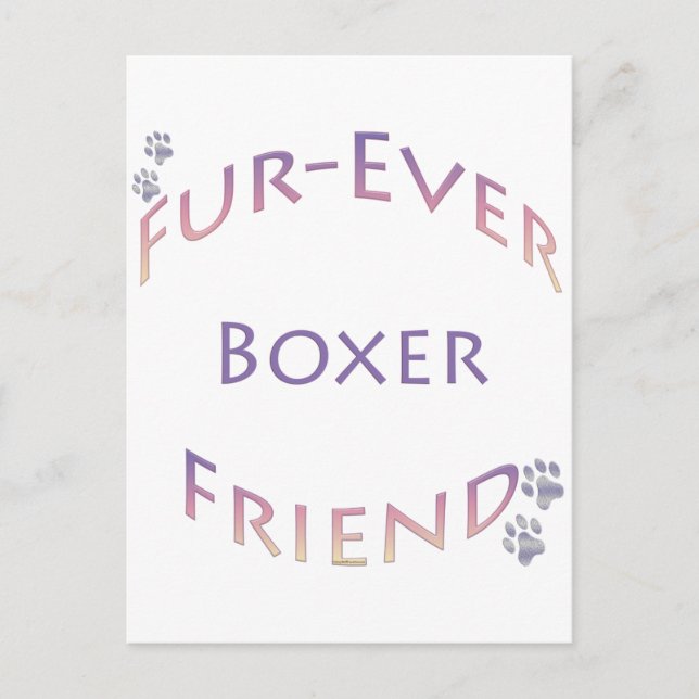 Carte Postale Boxer Furever (Devant)