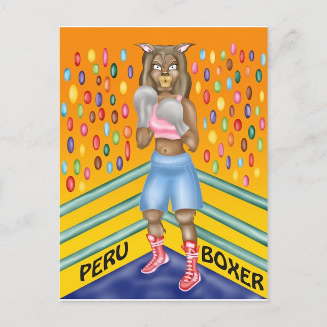 Carte Postale Boxer péruvien, alpaga (Devant)