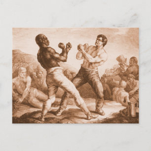 Carte Postale Boxeurs par Gericault Lithographie d'art fin