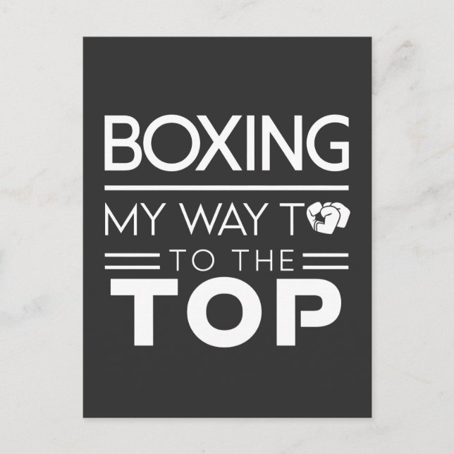 Carte Postale Boxing Motivation Quote Bold Minimal Typography (Devant)