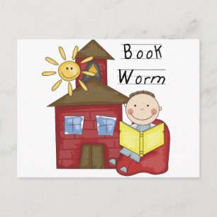 Carte Postale Boy Book Worm Tshirts et cadeaux