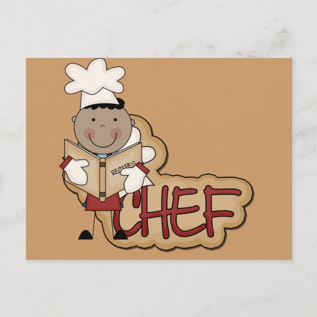 Carte Postale Boy Chef - Chemises et cadeaux afro-américains (Devant)