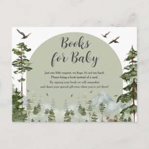 Carte Postale Boy Pine Tree Forest Baby showers Livres Pour Bébé