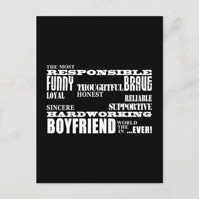 Carte Postale Boyfriends Best & Greatest Boyfriend : Qualités (Devant)