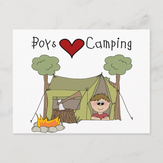 Carte Postale Boys Love Camping (Devant)
