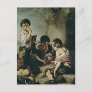 Carte Postale Boys Playing Dice, c.1670-75