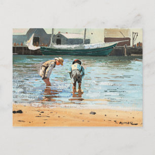 Carte Postale Boys Wading, célèbre oeuvre de Winslow Homer 