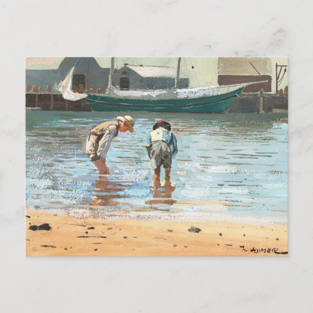 Carte Postale Boys Wading | Winslow Homer (Devant)