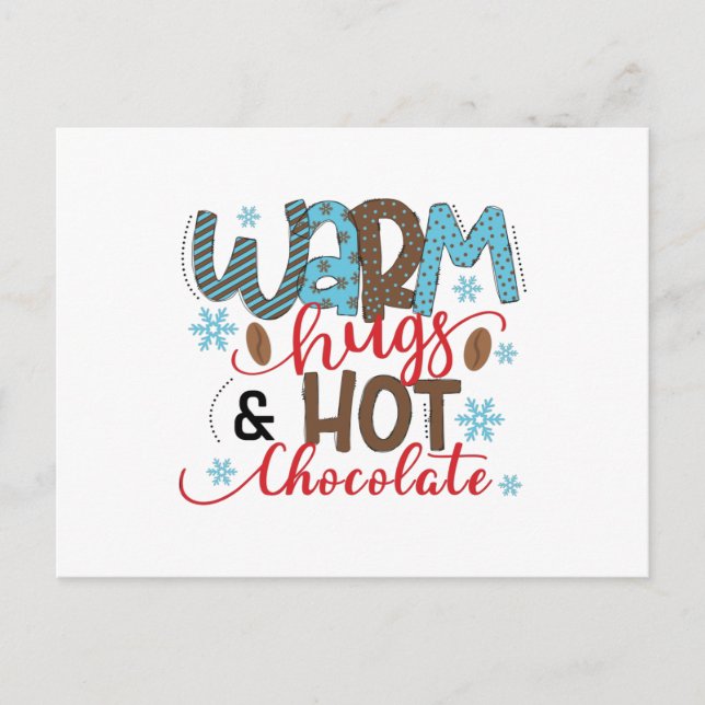 Carte Postale Bracelets chauds et chocolat chaud (Devant)