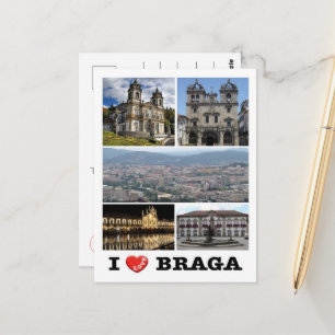 Carte Postale Braga - I Love - Portugal -