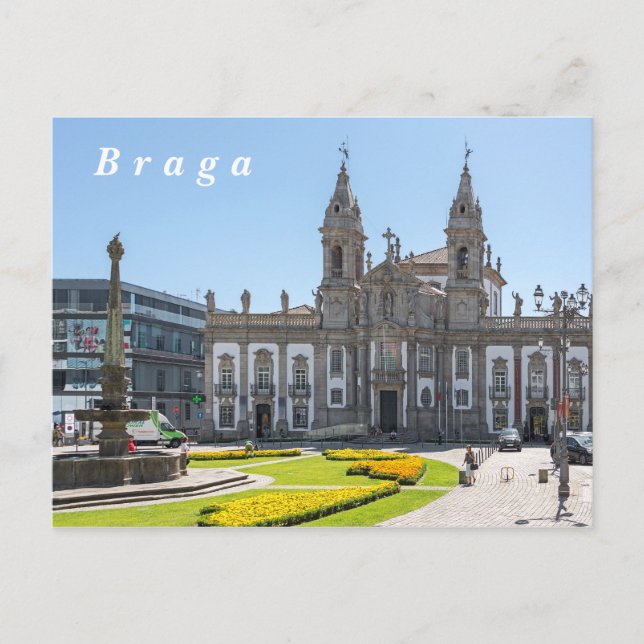 Carte Postale Braga. Vue sur le centre ville. (Devant)