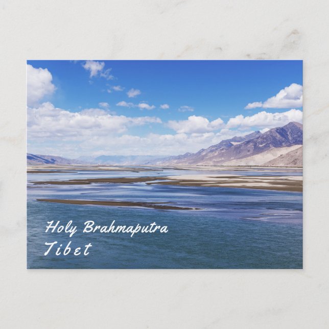 Carte Postale Brahmaputra rivière et paysage de montagne - Tibet (Devant)