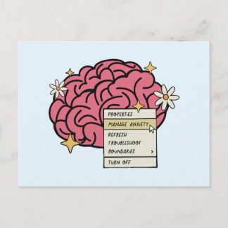 Carte Postale Brain properties mange anxiety 