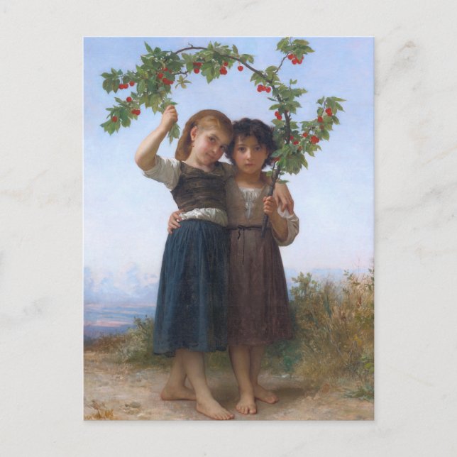 Carte Postale Branche cerise par Bouguereau (Devant)