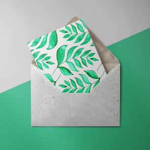 Carte Postale Branches d'aquarelle simples - vert