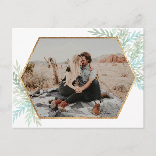 Carte Postale Branches d'hiver Aquarelle photo de vacances (Devant)