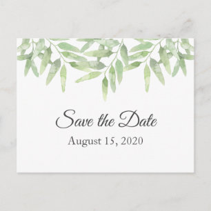 Carte Postale Branches d'olivier. Mariage d'été Enregistrer la d
