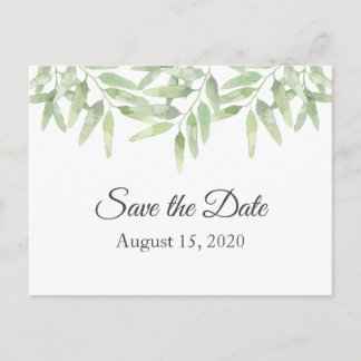 Carte Postale Branches d'olivier. Mariage d'été Enregistrer la d