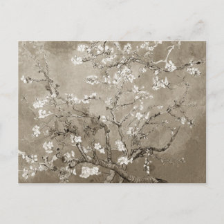 Carte Postale Branches Van Gogh Almond en Bloom - Sepia
