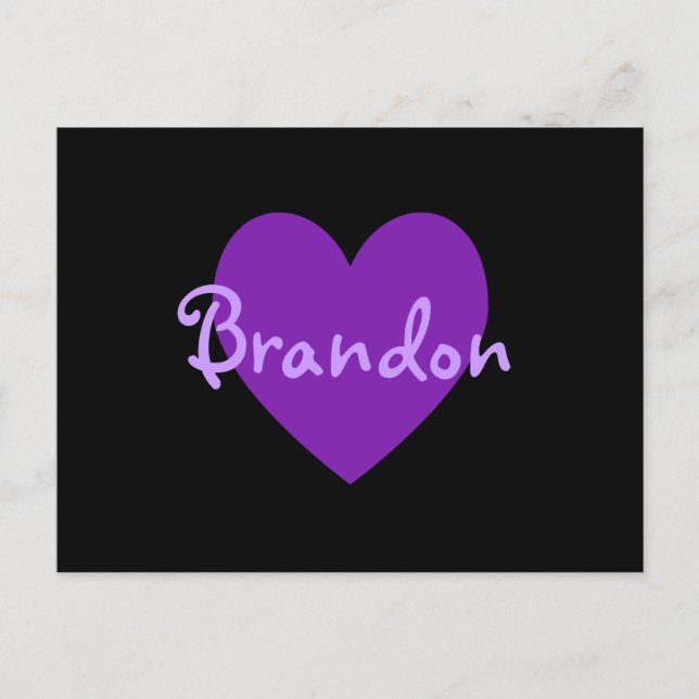 Carte Postale Brandon en violet (Devant)