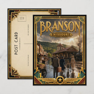 Carte Postale Branson Missouri Art Déco Vintage Âge d'Or
