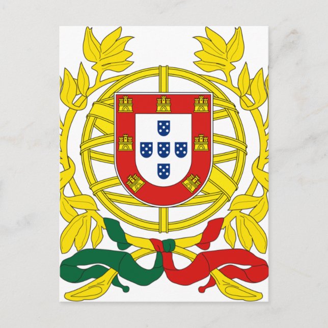 Carte Postale Brasão de Armas (Armoiries du Portugal) (Devant)