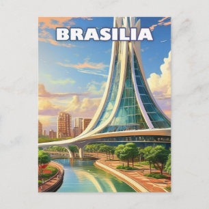 Carte Postale Brasilia, a modern city