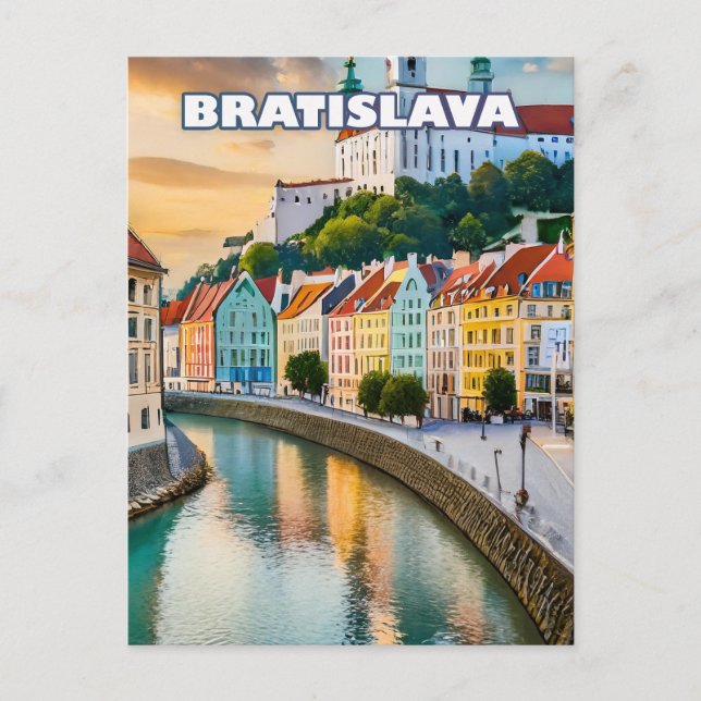 Carte Postale Bratislava, perle nichée sur les rives du Danube (Devant)