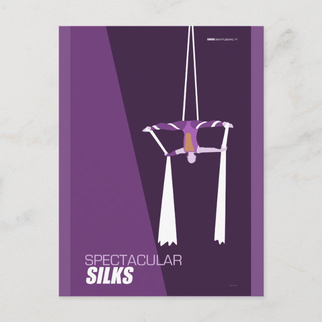 Carte Postale Brattleboro Circus Arts - Spectacular Silks (Devant)