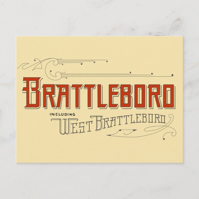 Carte Postale Brattleboro, Including West Brattleboro (Devant)