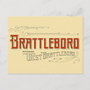 Carte Postale Brattleboro, Including West Brattleboro Postcard