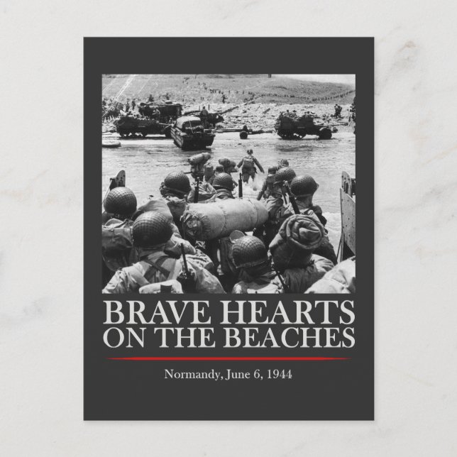 Carte Postale Brave Hearts On The Beaches - WW2 D-day (Devant)