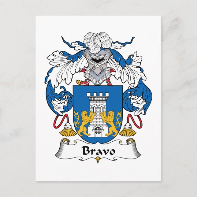 Carte Postale Bravo Family Crest (Devant)