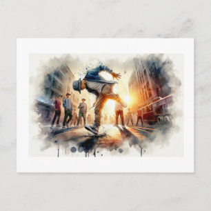 Carte Postale Breakdancing dans la ville,