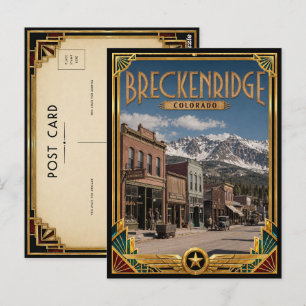 Carte Postale Breckenridge Colorado Art Déco Vintage Âge d'Or