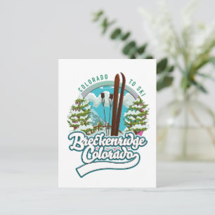 Carte Postale Breckenridge, Colorado logo ski vintage