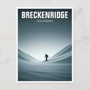 Carte Postale Breckenridge Colorado Skiing Skier Travel