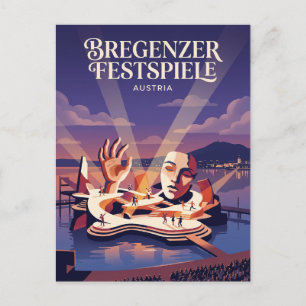 Carte Postale Bregenzer Festspiele Scène flottante Autriche