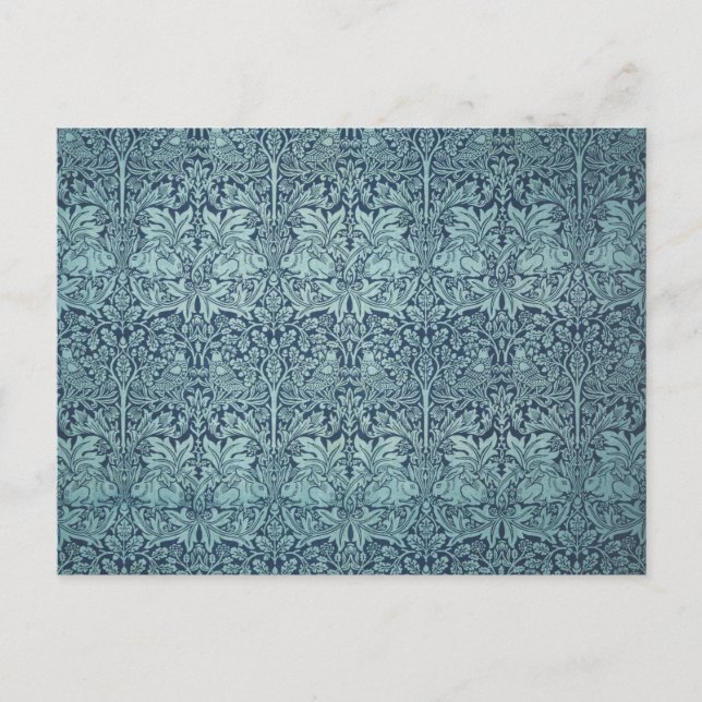 Carte Postale Brer Rabbit par William Morris Motif de textile bl (Devant)