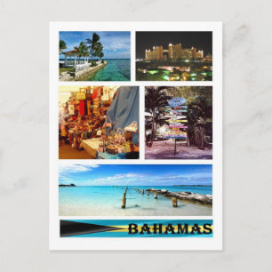 Carte Postale Brésil - Bahamas - Mosaïque -