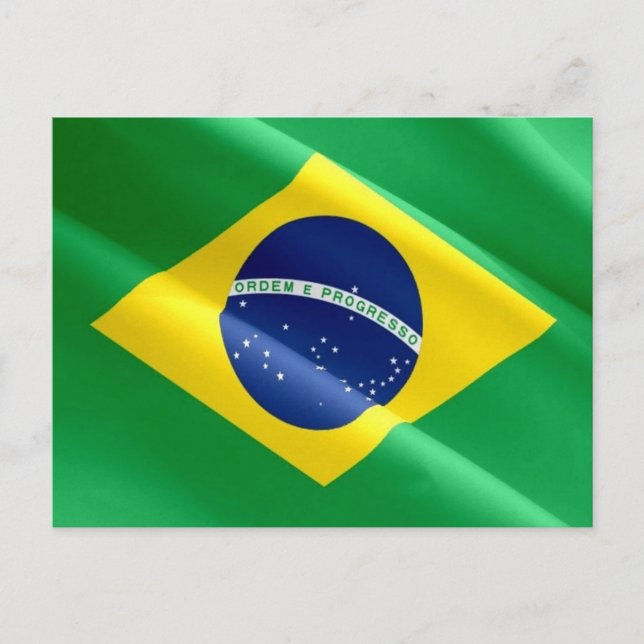 Carte Postale Brésil - drapeau brésilien - (Devant)