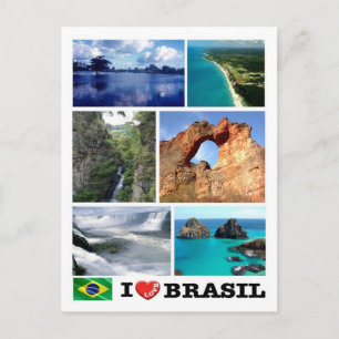 Carte Postale Brésil - I Love -