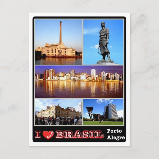Carte Postale Brésil - I Love - Porto Alegre - (Devant)