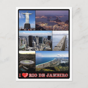 Carte Postale Brésil - Rio De Janeiro - I Love -