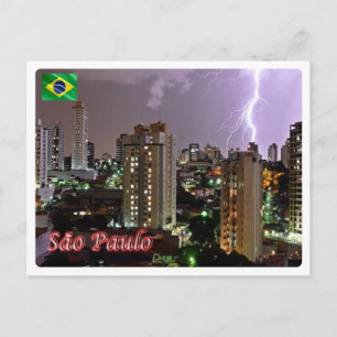 Carte Postale Brésil - Sao Paulo - Tempête -