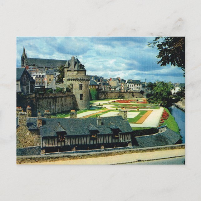 Carte Postale Bretagne, château de Vannes, (Devant)