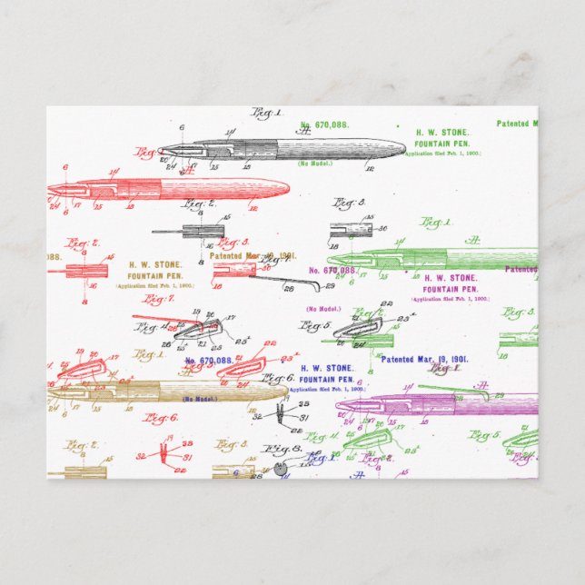 Carte Postale brevet plume (Devant)