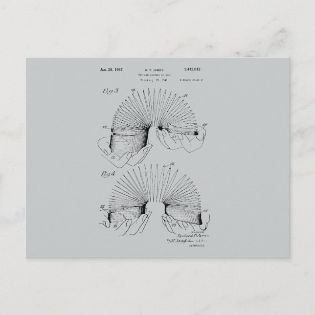 Carte Postale Brevet Slinky (Devant)