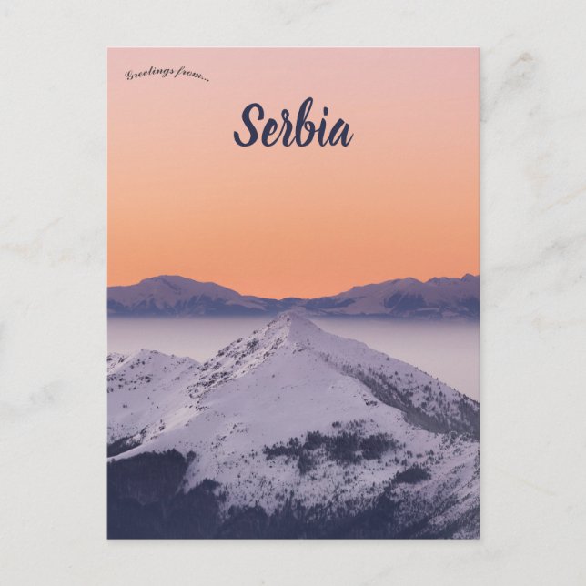 Carte Postale Brezovica Serbie (Devant)